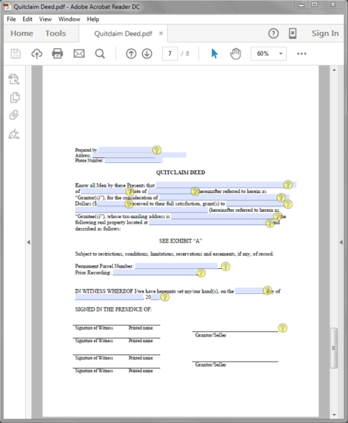 Quitclaim Deeds Legal Forms Software Standard Legal