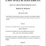 Standard Legal Last Will and Testament page
